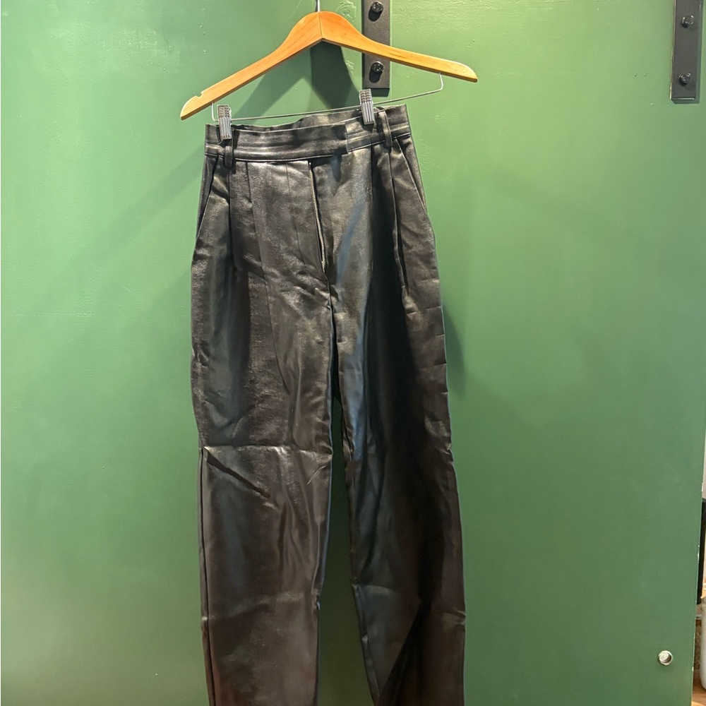 Black Leather Pixie Market Pants